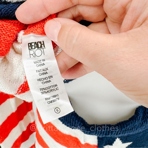 BEACH RIOT Star Spangled Beach Sweater and Balboa Shorts Set - Picture 6 of 7